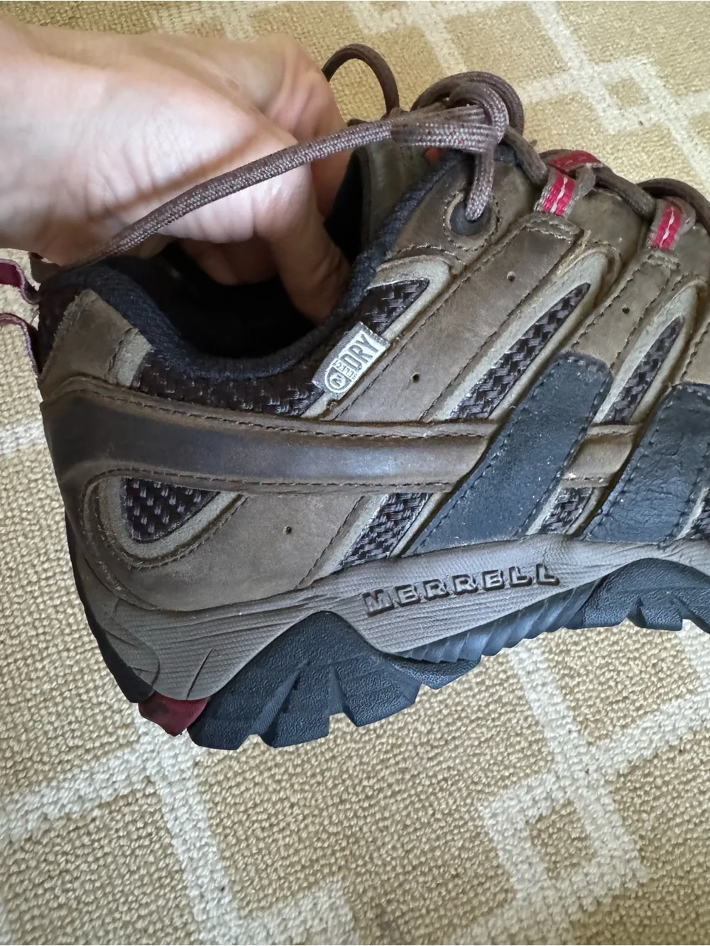 Merrell Moab 2 Vent Waterproof Composite Toe Work Shoes Brown Women’s 7.5 - Picture 8 of 13